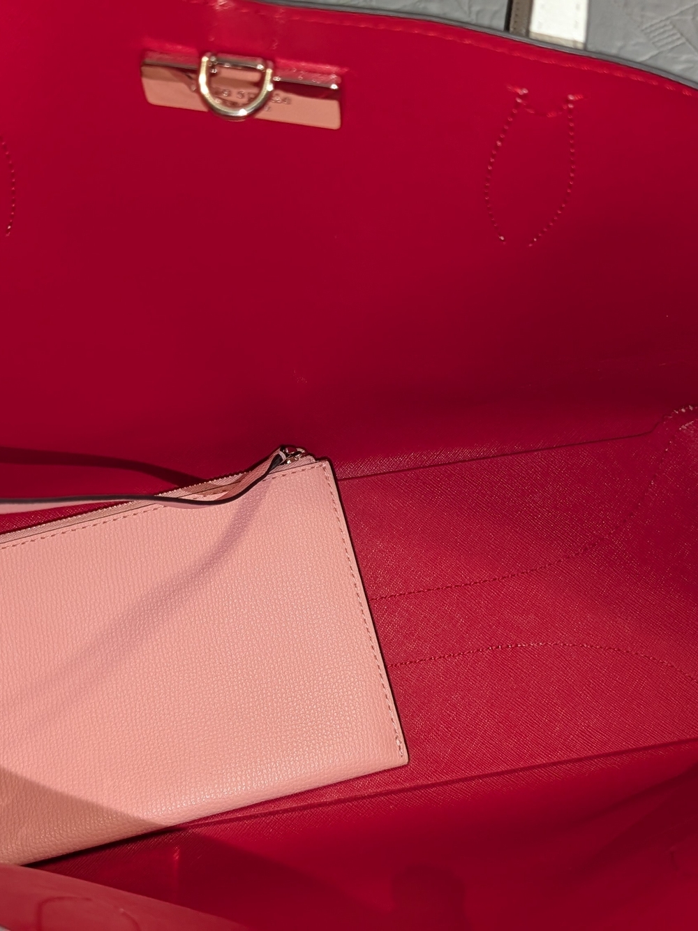KATE SPADE NWOT - All Day Fancy Hearts Large Tote - Pink & White - Picture 7 of 14